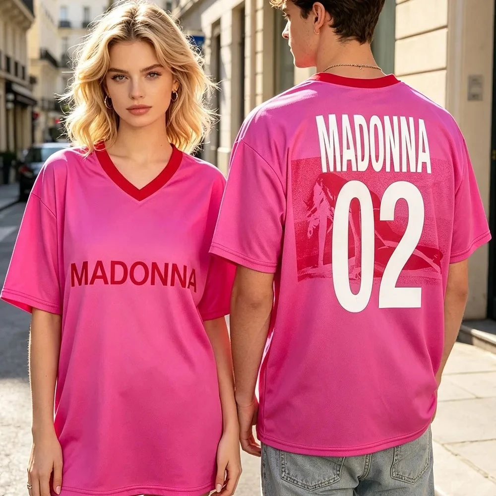 Fashionable Pink Short-sleeved Loose T-shirt Suitable for Both Men and Women Perfect for Summer Casual Street Style and Y2K