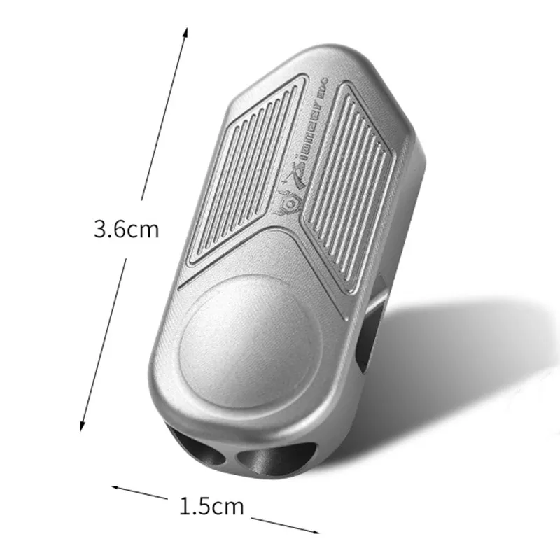 Outdoor Portable EDC Titanium Alloy Double Tube High Decibel Survival Whistle Referee Training Whistle Keychain Tool