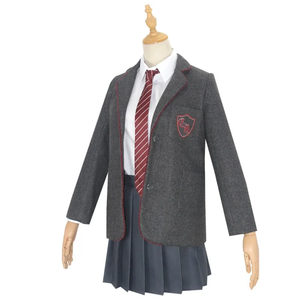 Movie Matilda Cosplay Costume School Uniform Coat Skirt Tie Roald Dahl’s Matilda Cosplay Halloween Carnival School Suits