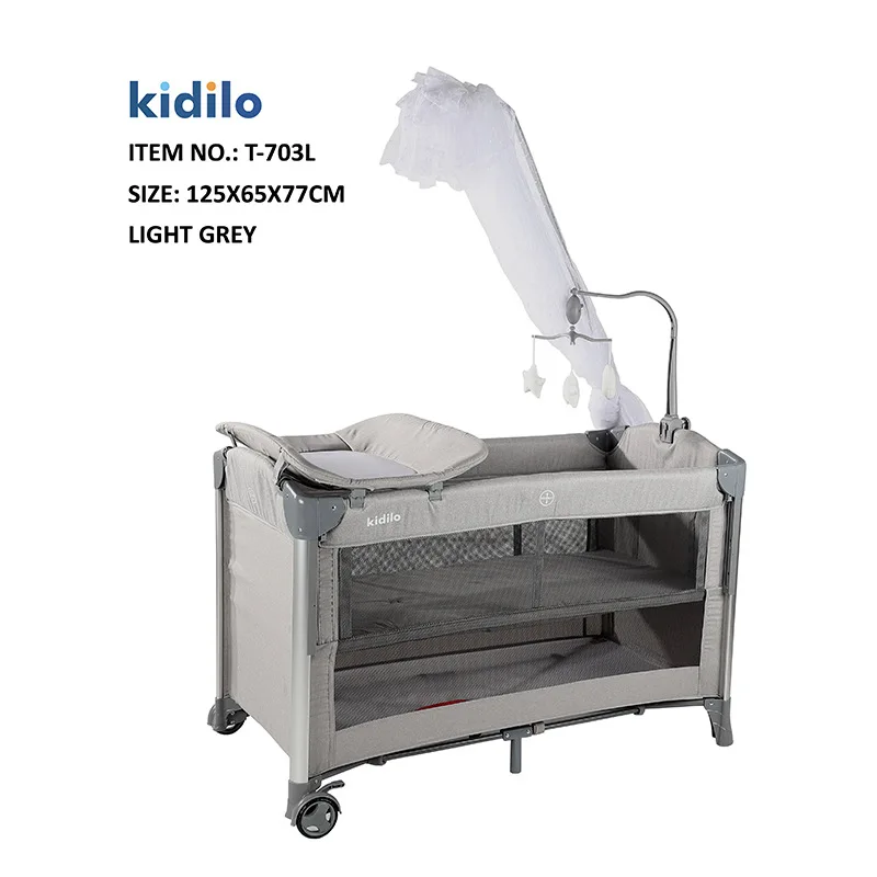 Kidilo crib splicing queen bed newborn multi-functional portable mobile foldable crib