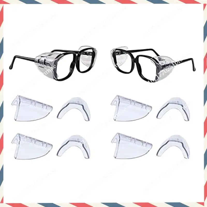 -A21Z 20 Pairs Eye Glasses Side Shields Slip On Clear Side Shield For Safety Glasses