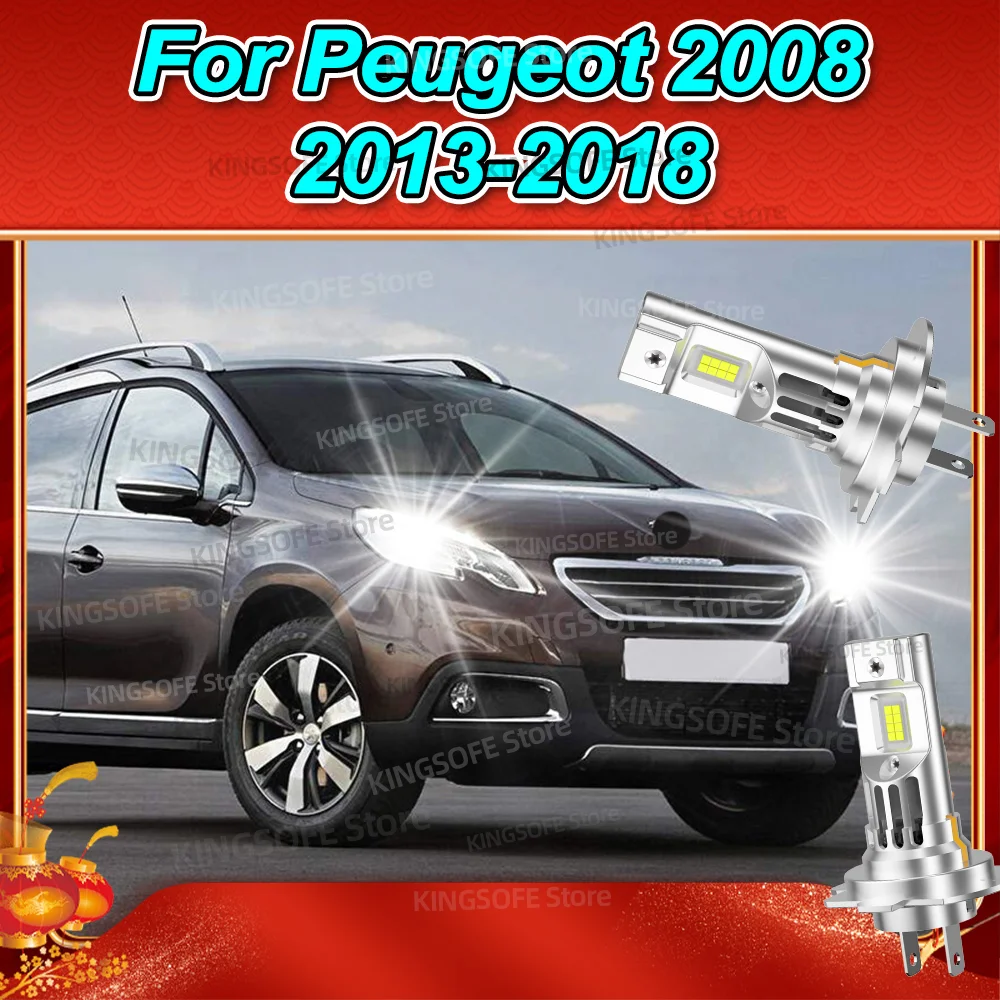 

Светодиодные мини-лампы для фар CANBUS с вентилятором 6000K белые для Peugeot 2008 2013 2014 2015 2016 2017 2018