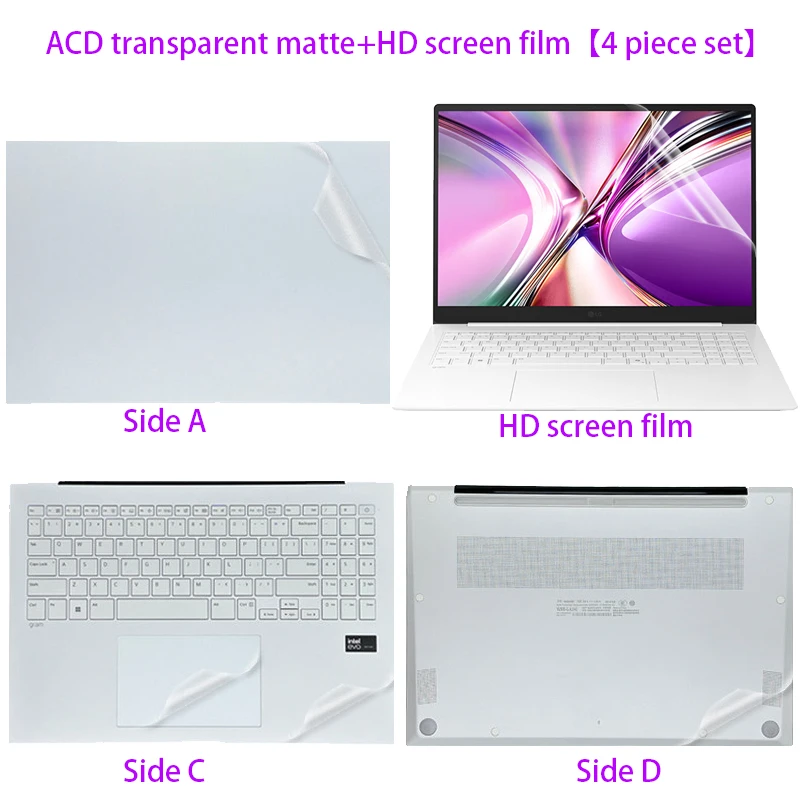 For LG Gram Pro 16 17 2026 body film 17Z90UB/17Z90U-G Laptop skin sticker 16Z95U-G/16Z90U-G transparent protective film 16Z90TP