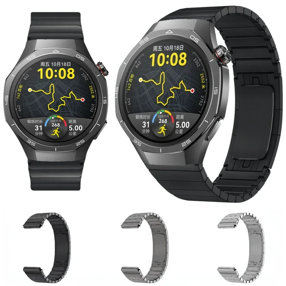 

Металлический ремешок 22 мм для Huawei Watch GT5 Pro, 46 мм, оригинальная пряжка, браслет из нержавеющей стали для Huawei Watch GT5/4/3/2/4 3 Pro Band