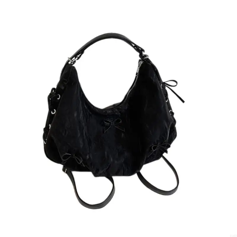 

340D Elegant PU Backpack Daypacks Casual Shoulder Bag Large Capacity Underarm Bags