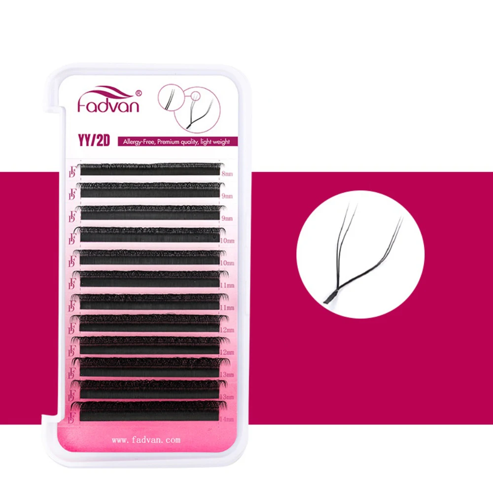 YY Shape Fans False Eyelash D Curled 8-15mm 0.07 Natural Soft High Quality Individual Lashes DIY Extension Makeup Tools