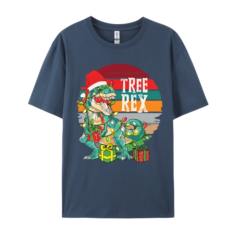 Kerst Baby Schattige Dinosaurus Boom Rex T-Shirt Man Katoenen T-Shirts Grafisch Bedrukt T-Shirt Mannen Kleding