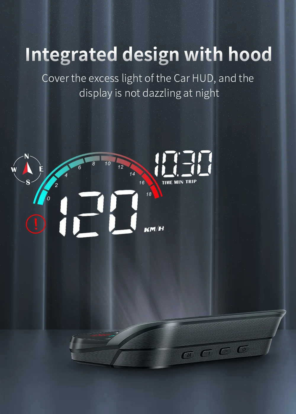 GPS M22 Auto-Smart-High-Definition-Digital-Messgerät Head-Up-Display KM/H Digital HUD Universeller Geschwindigkeits-Windschutzscheiben-Projektor Plug&Play – Detail 2