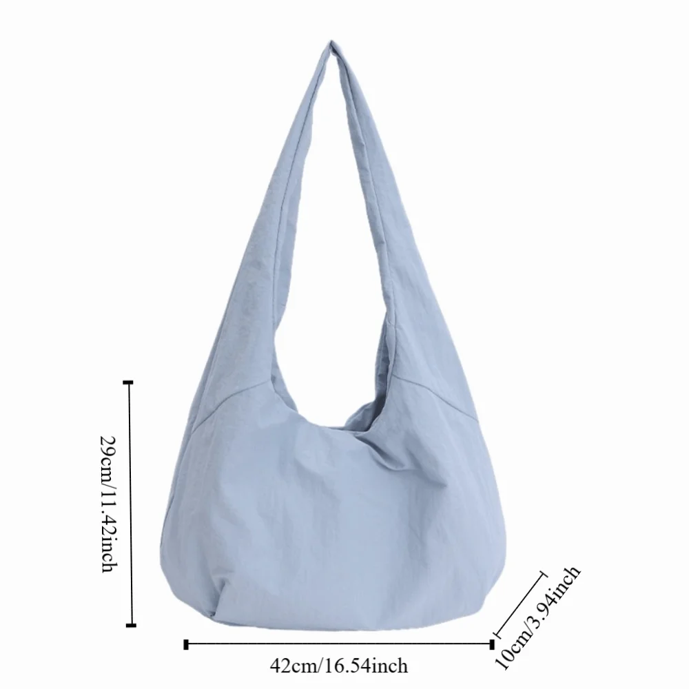 Candy Color Nylon Shoulder Bag Quick-dry Solid Color Casual Tote Bag Korean Style Large Capacity Japanese Style Shoulder Bag