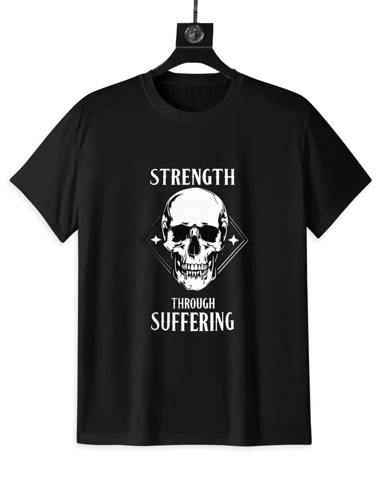 تي شيرت Strength Through Suffering، قميص رياضي تحفيزي، قميص رجالي #3