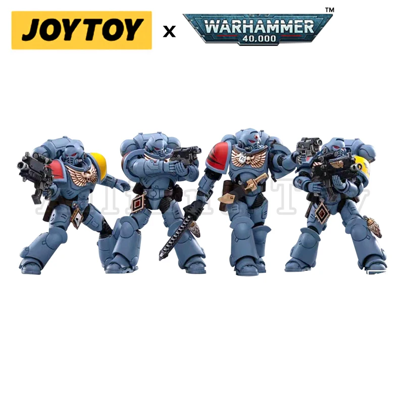 JOYTOY 1/18 Action Figure (4ชิ้น/เซ็ต) Space Wolves Battle Pack Hunter Pack อะนิเมะคอลเลกชันทหารชุดจัดส่งฟรี