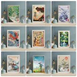Japanese Anime Peripheral Vintage Pokemon Poster Gyarados Eevee Evolution Wall Art Canvas Painting Modern Room Decorate Picture