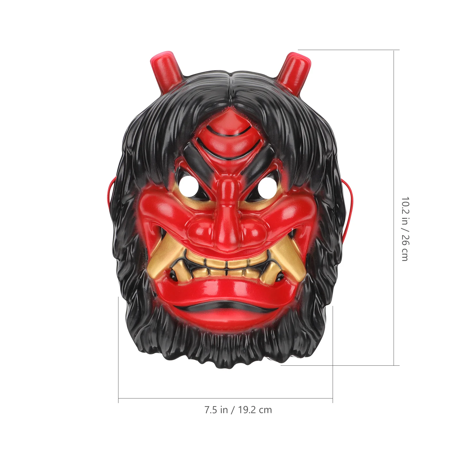قطعتان من أقنعة Tengu أقنعة وجه مخيفة للهالوين خفيفة الوزن وآمنة للحفلات التنكرية قناع رعب قناع مزحة لتزيين المهرجانات