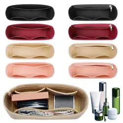 1Pcs Multi-Pocket Bag Organizer for Longchamp Mini Bag Storage Bag The Liner Bag Felt Purse Insert Handbag Liner Bag