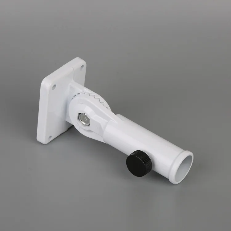 180 Degree Adjustment Wall-mounted Flagpole Bracket Aluminum Alloy Wall Flag Holder Flagpole Mounting Base with Accessories