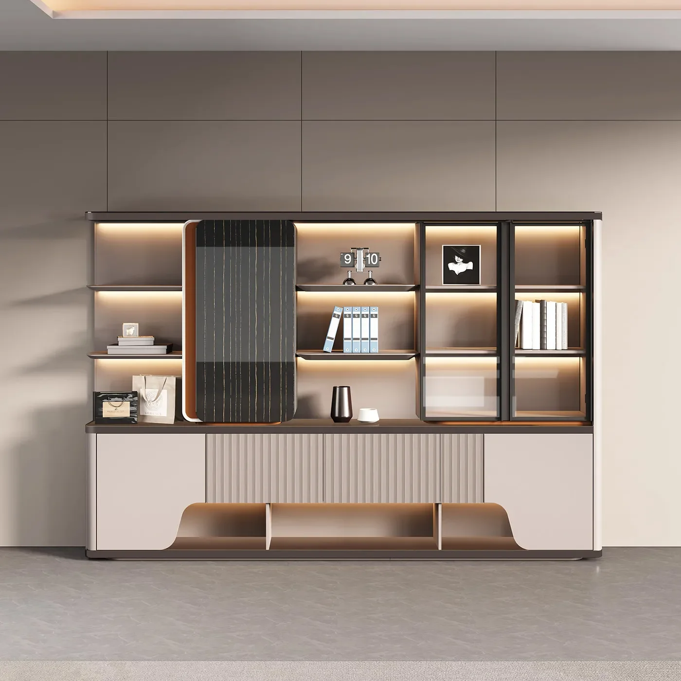 CXX office documents, storage, storage, display cabinets, wooden data cabinets