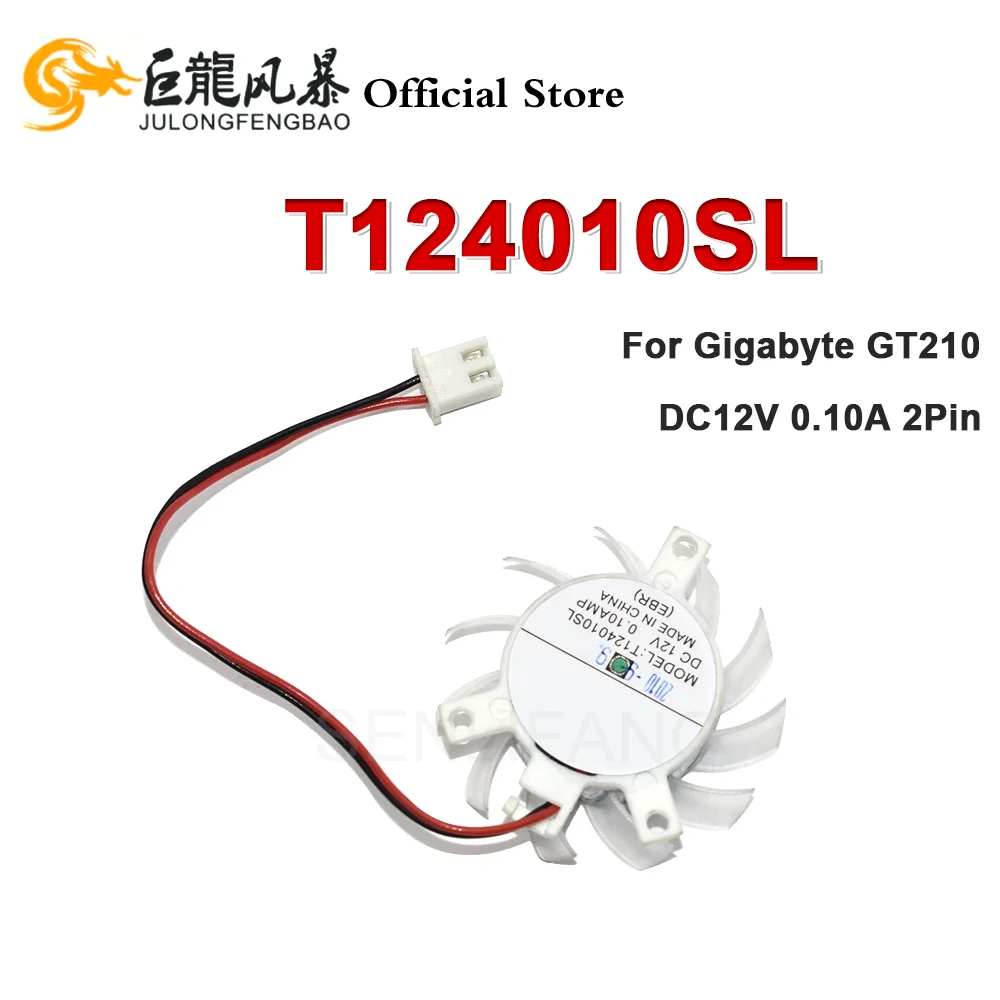 

DC12V 0.10A For Gigabyte GT210 T124010SL R124010SL 37mm 23x29x29mm 2Pin Graphics Card Cooling Fan