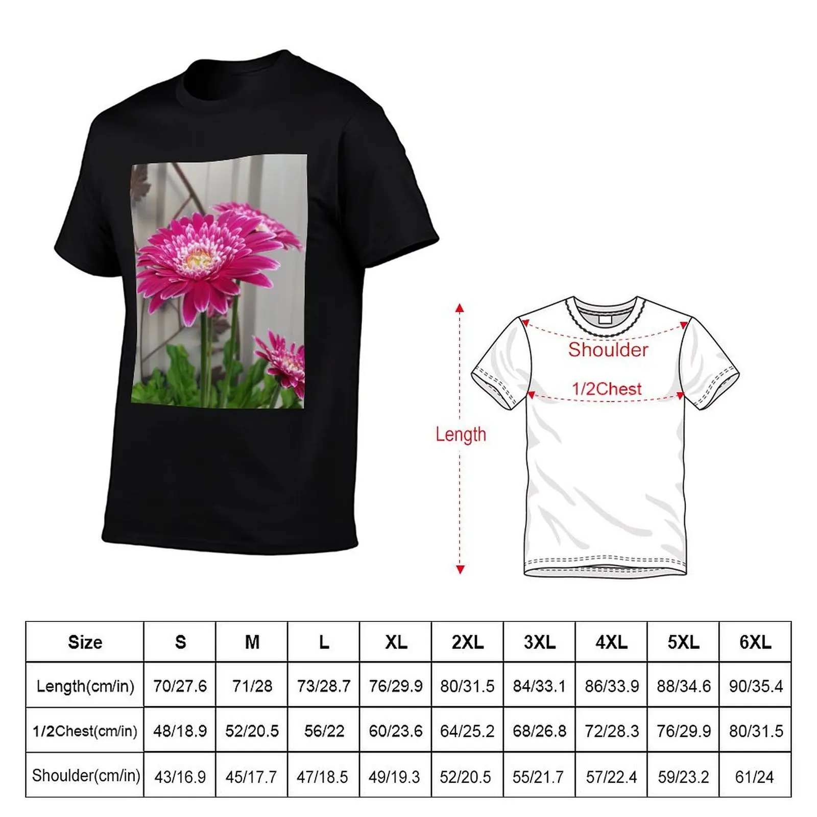 Pink Gerberas T-Shirt Funny t-shirts basketball graphic tees men graphic t shirts