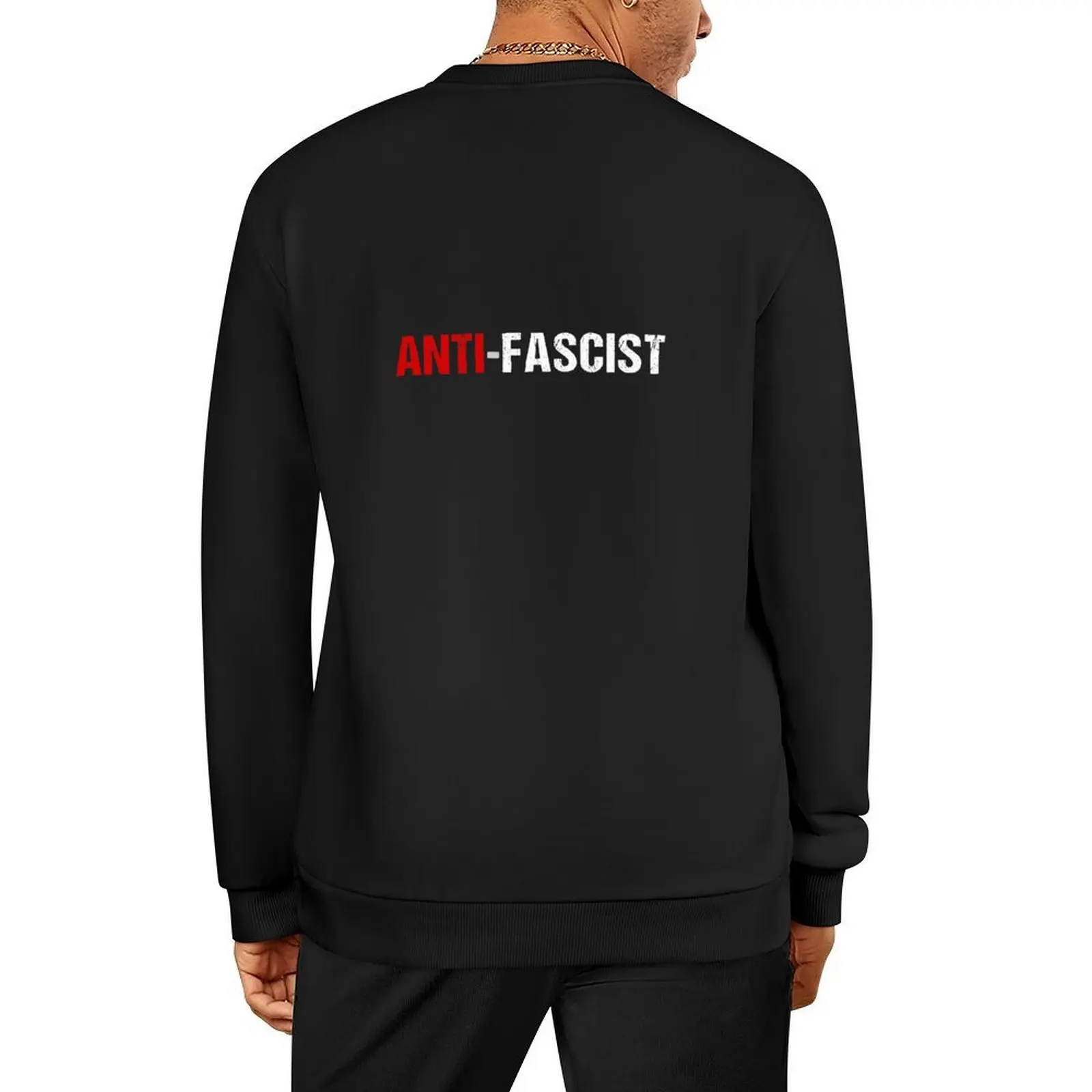 

Anti-Facist Pullover japanese style men wear mens clothes male clothes men's sweatshirt