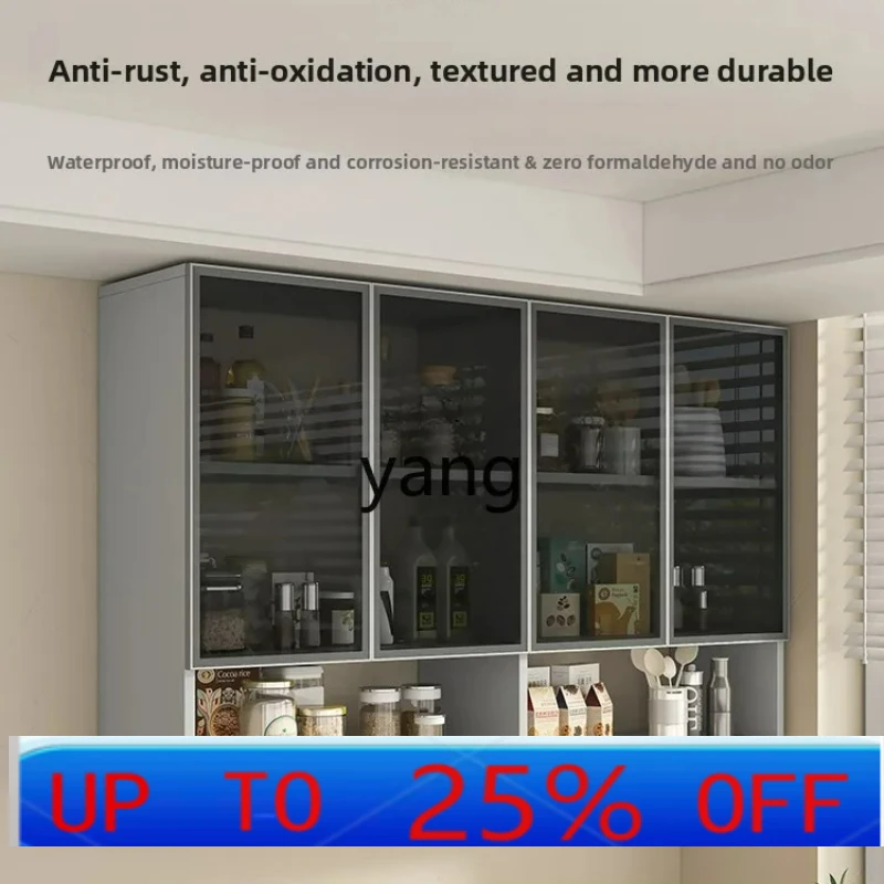 

CX Kitchen Wall Storage Cabinet Home Balcony Bathroom Aluminum Alloy Storage Wall Cabinet Wall-Mounted
