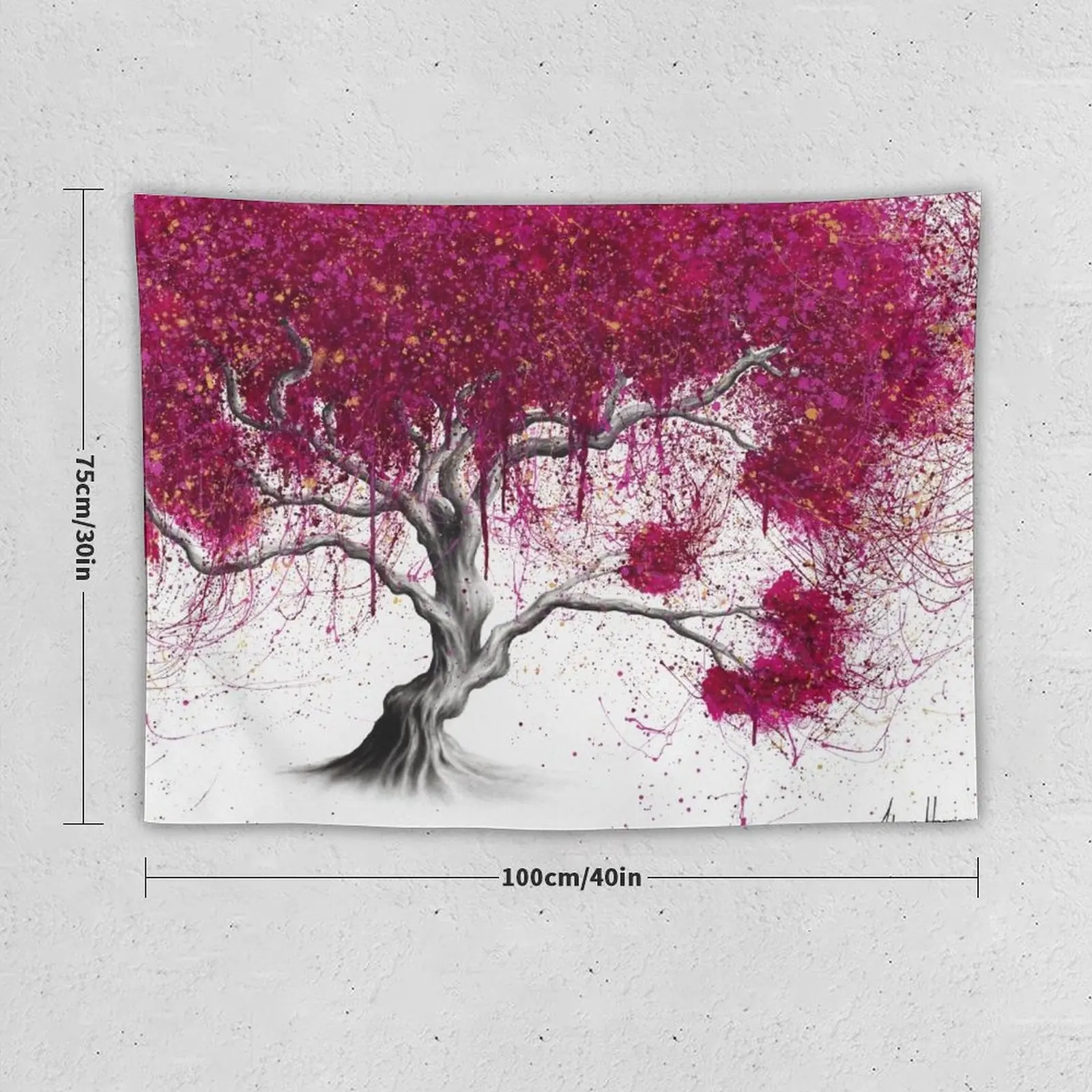 New Magenta Kissing Tree Tapestry Wall Hanging Wall Room Decoration Aesthetic Room Aesthetic