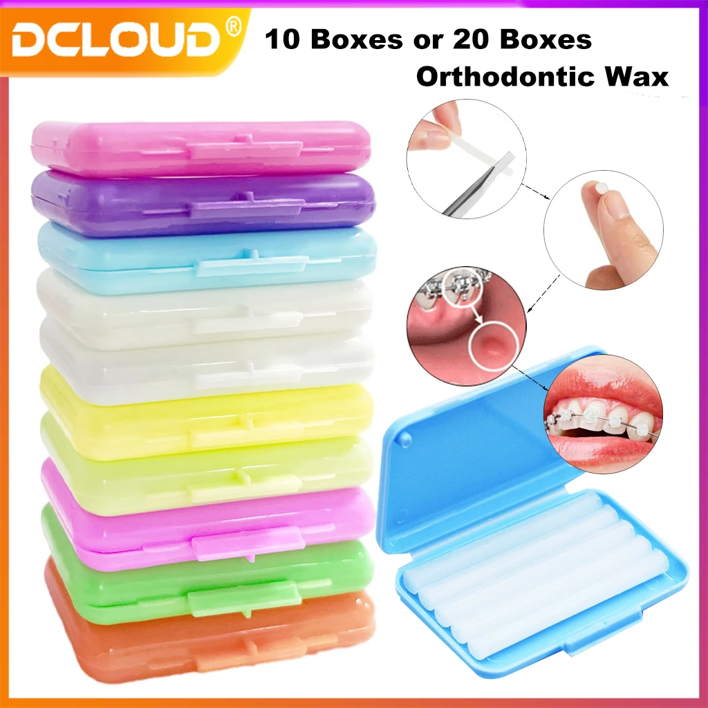 10/20Boxes Dental Orthodontic Wax Relief Wax Sticks Fruit Flavour Oral Hygiene Tool Teeth Whitening For Braces Gum Irritation