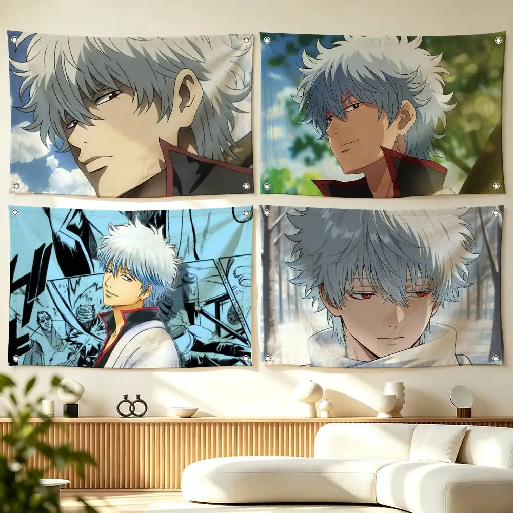 S-Sakata Gintoki Gintama  Flag Suitable For Party Club Outdoor Interior Wall Decoration Banner Fans Gift