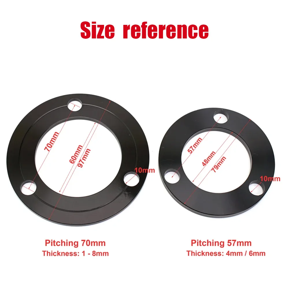 Universal 3 Hole 5.7/7.0 Pitch Aluminum Alloy Brake Disc Flange Spacer Electric Scooter Motor Centering Shim