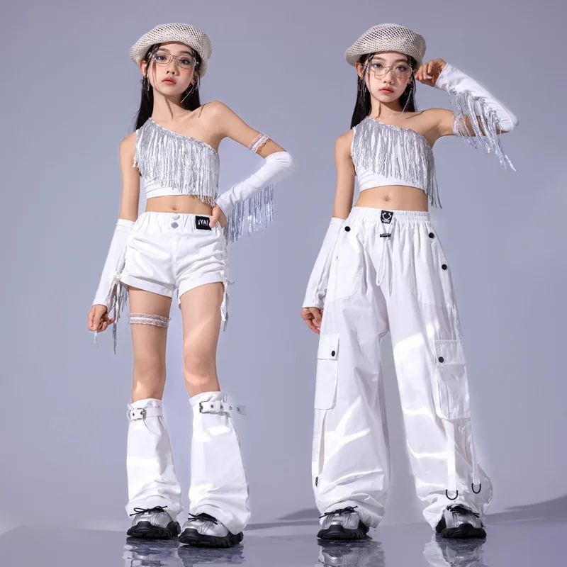 

Children Girls Hip Hop Costume Stage Performance Clothes Jazz Dance Outfit Street Dancing Wear Modern Dancer Set