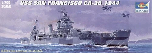 

Комплект модели корабля Trumpeter в сборе 057447 USS San Francisco CA-38 (1944) масштаб 1/700