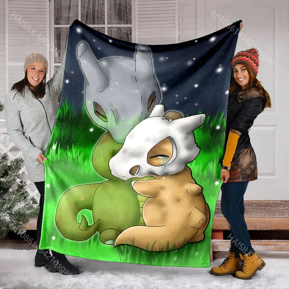 1PC Pokémon Cubone Print Blanket Adult Children Warm Blankets Home Travel Car Sofa Bed Soft and Comfortable Blanket for Gifts