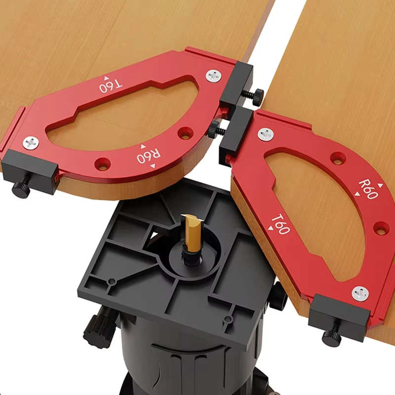 

7-Piece RT10-RT60 Beam Mask, Woodworking Router Templates Arc Angle Positioning Template, Angle Beam, Reusable Positioning Tool