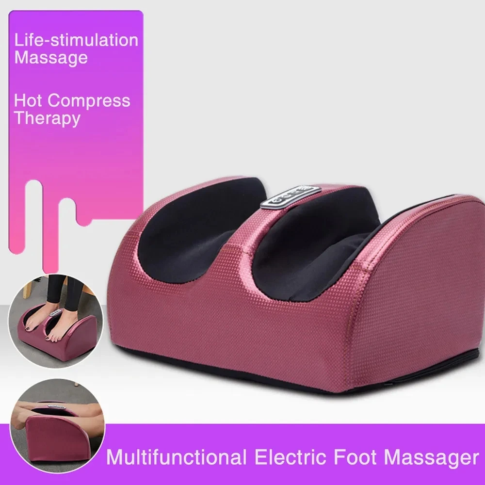 Hot Compression Electric Foot Massager Heating Therapy Shiatsu Kneading Roller Muscle Relief Fatigue Foot Massage Spa Machine