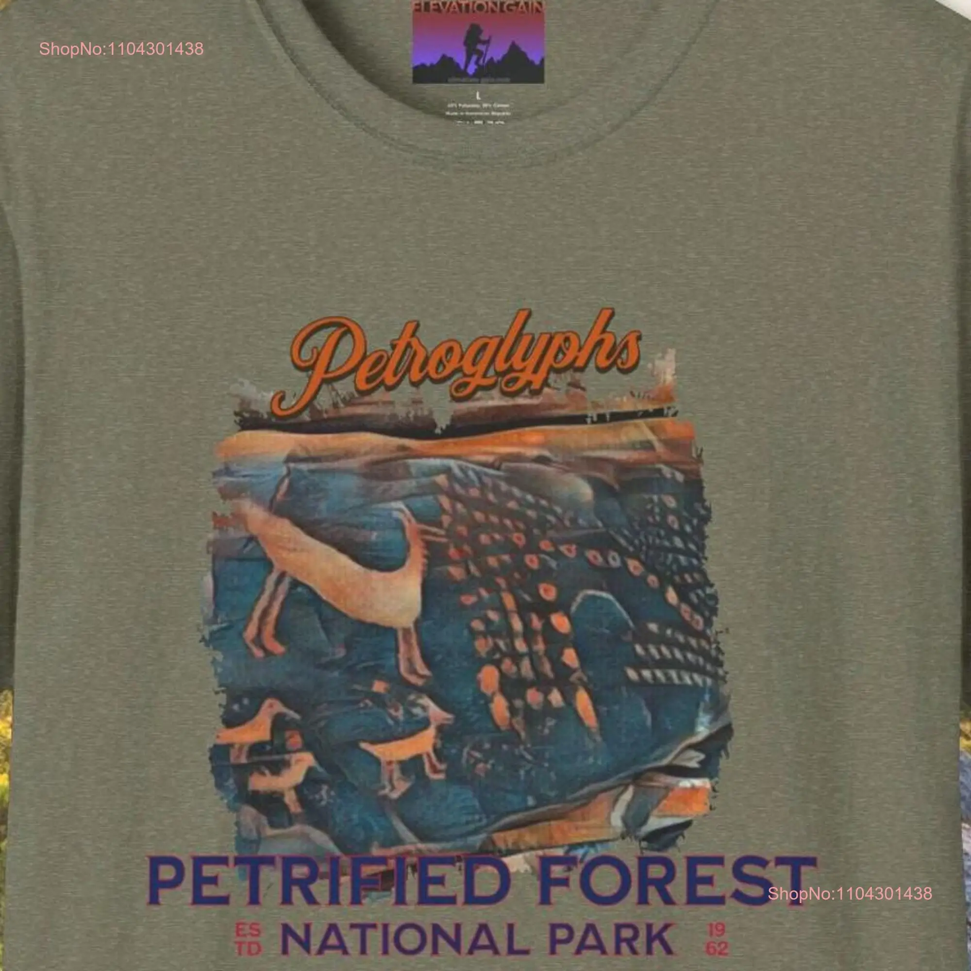 Petrified Forest National Park T Shirt Petroglyphs Outdoor Adventure Nature Lover Family Vacation Hiking