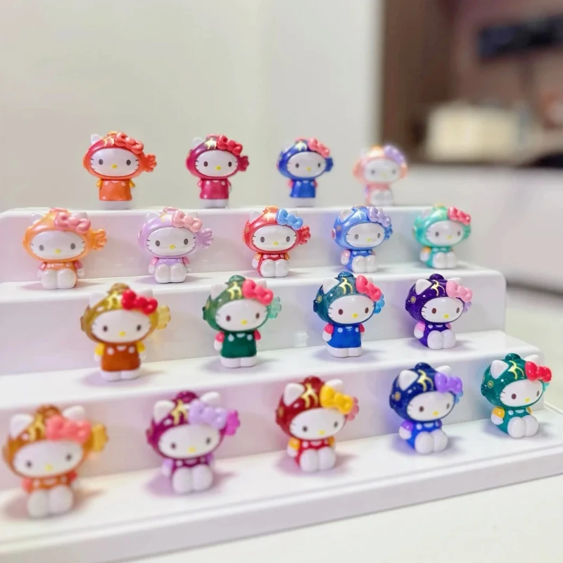 

Sanrio Hello Kitty Lucky Koi 2021, экологически чистая слепая сумка, коллекционные украшения, кавайные аниме-фигурки, модель, коллекционные украшения, игрушки