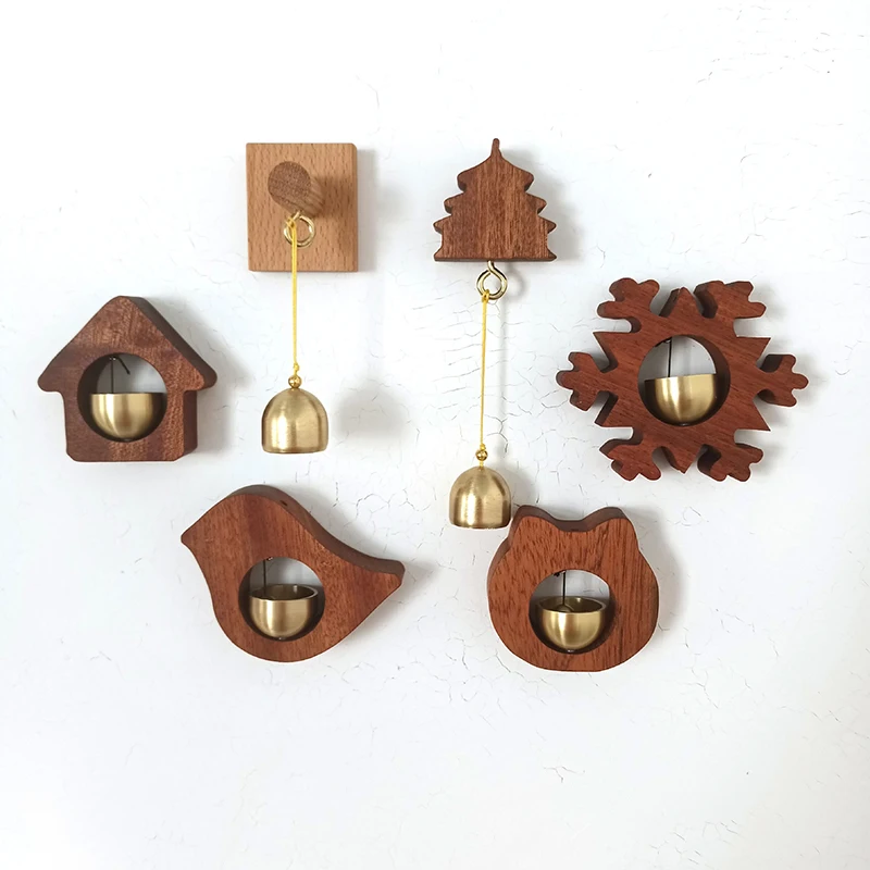 New Wooden Door Bell Shopkeeper Bell Hanging Decorative Delightful Sound Door Opening Wind Chime Door Bell Home Decor