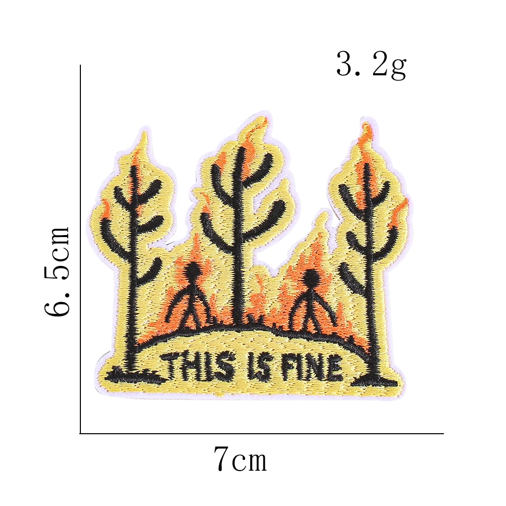 Trendige Aufbügel-Stickereien mit Flammenmuster, modische Deko-Patches für Jeans, Jacken, Rucksäcke, tägliche Verzierung – Detail 9