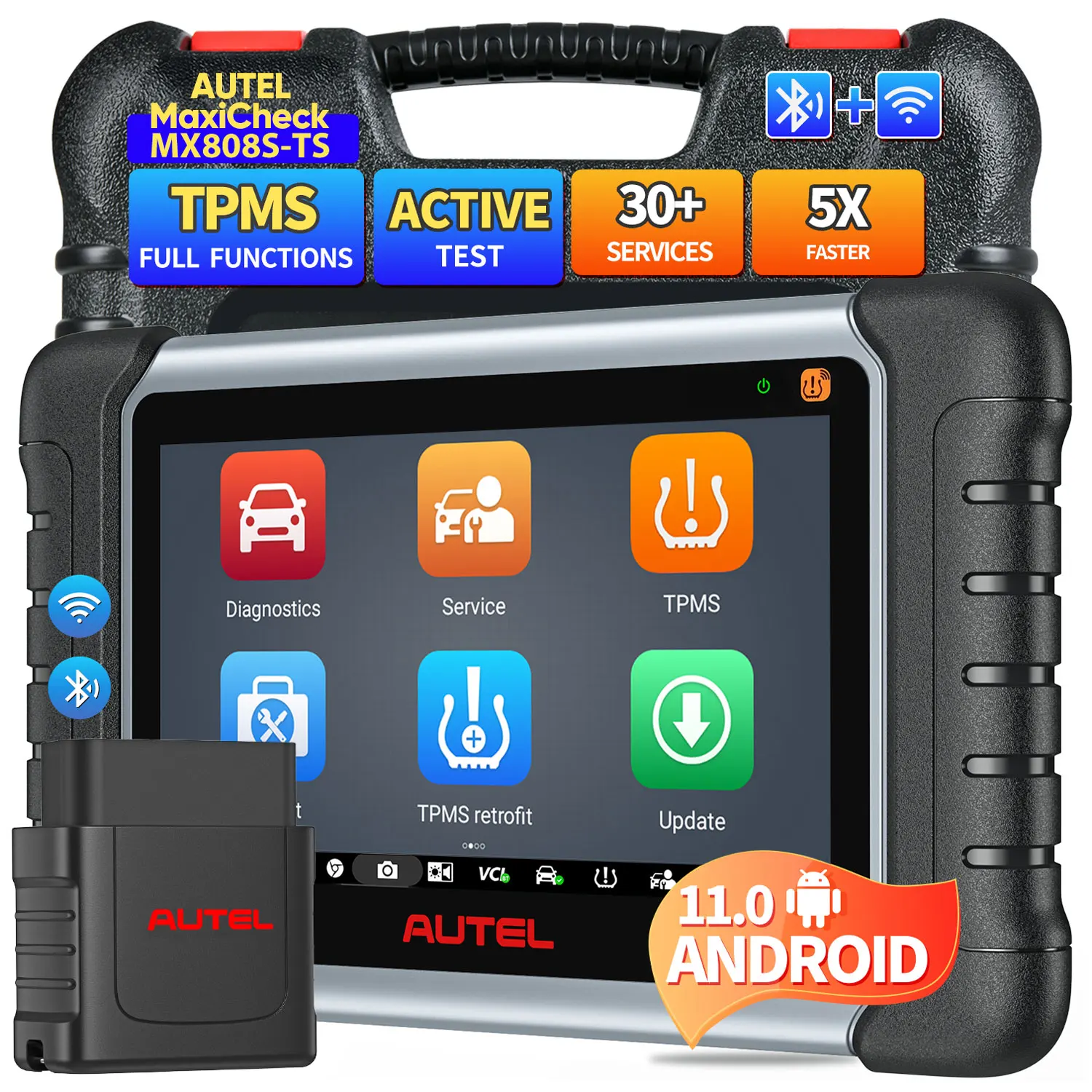 

OBD2 Car TPMS Programming Scanner MX808S-TS, Automatic Full-System Scan Tool with MK808TS Upgrade, Vehicle Diagnostics
