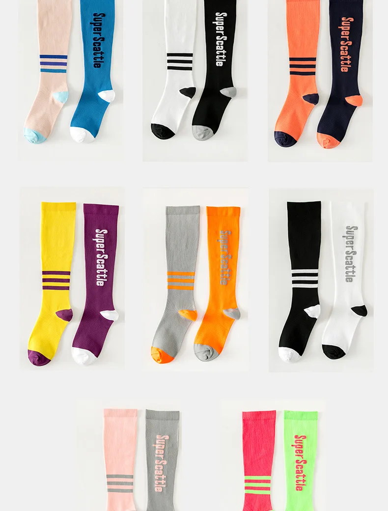 Asymmetric Running Exercise Compression Socks Color Socks Leg Socks Pressure Hose Factory