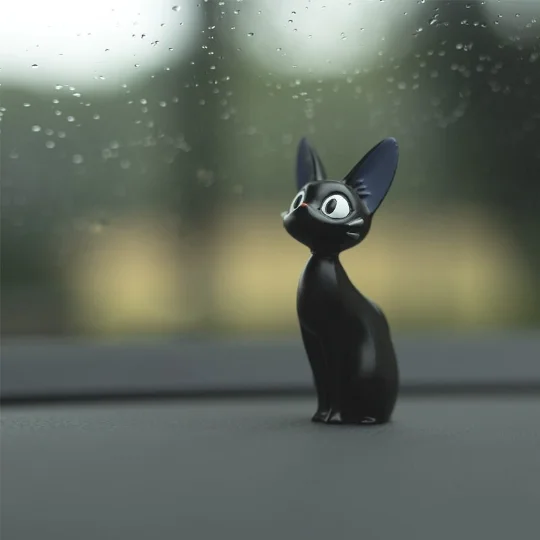 

TANGPIN Resin Black Cat Ornament Magic Black Cat Kitten Car Decoration