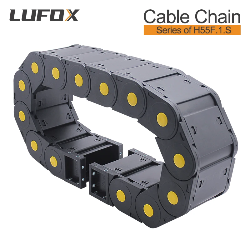 High quality 1-meter cable drag chain. Series of H55F.1.S-Sealing type open both side