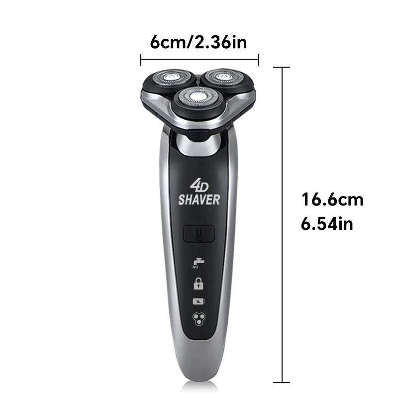 

2025 новейшая электробритва, водонепроницаемая бритва с тройным лезвием, беспроводная перезаряжаемая бритва 5 в 1, бритва для мужчин, борода