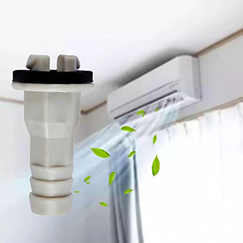 1 Set ABS Drain Connector 1.5cm Air Conditioner Parts Drain Hose Adapter Connector Straight Head Water Flow Drain Nozzle Fitting