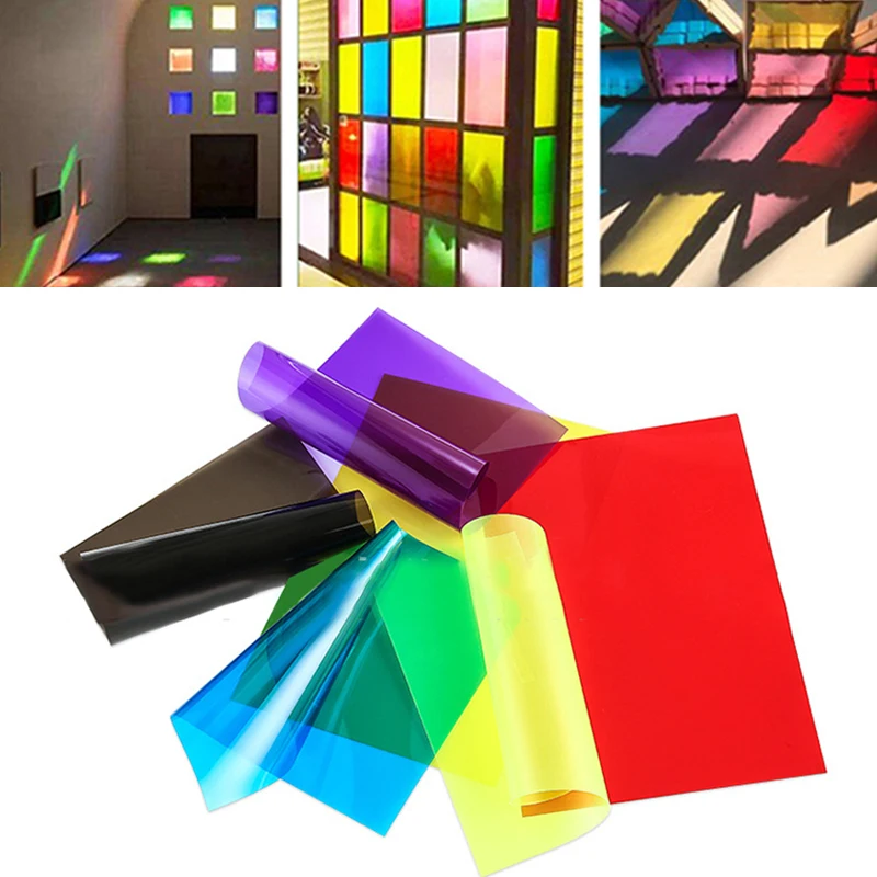 Multipurpose PVC Sheet Colour Acetate Transparent PVC Light Filter Gel Clear Film Translucent Hard Sheet 0.3mm Thickness