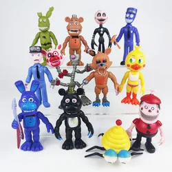 12 Pcs/set Game Midnight Toy Bear Toy Funtime Foxy Sister Location Horror Gam Model Light Movable Toys