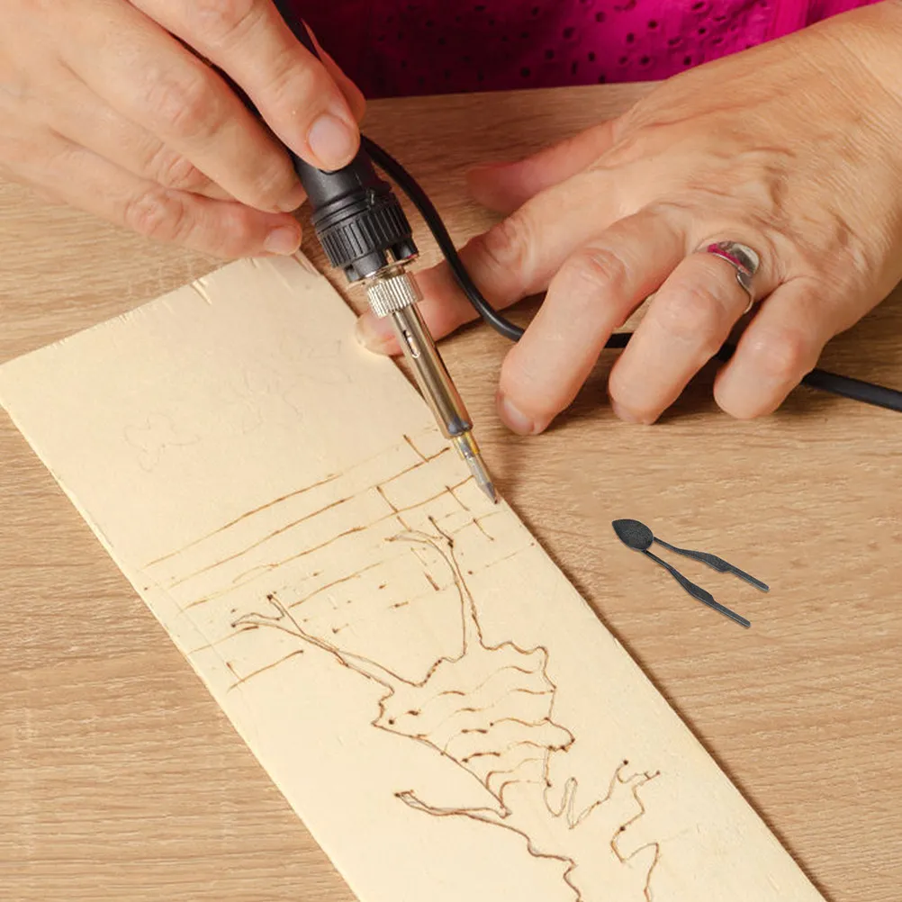 2Pcs Versatile Wood Burning Tips Set Easy Install Pyrography Detailing Shading Tips Compatible with Most Wood Burning Tools