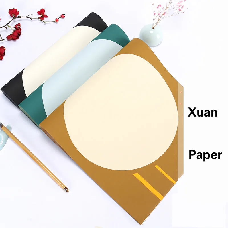 Batik Retro Half-Ripe Xuan Paper Bar Screen Raw Rice Paper Seal Engraving Calligraphy Works Papel Arroz Brush Pen Drawing Papier