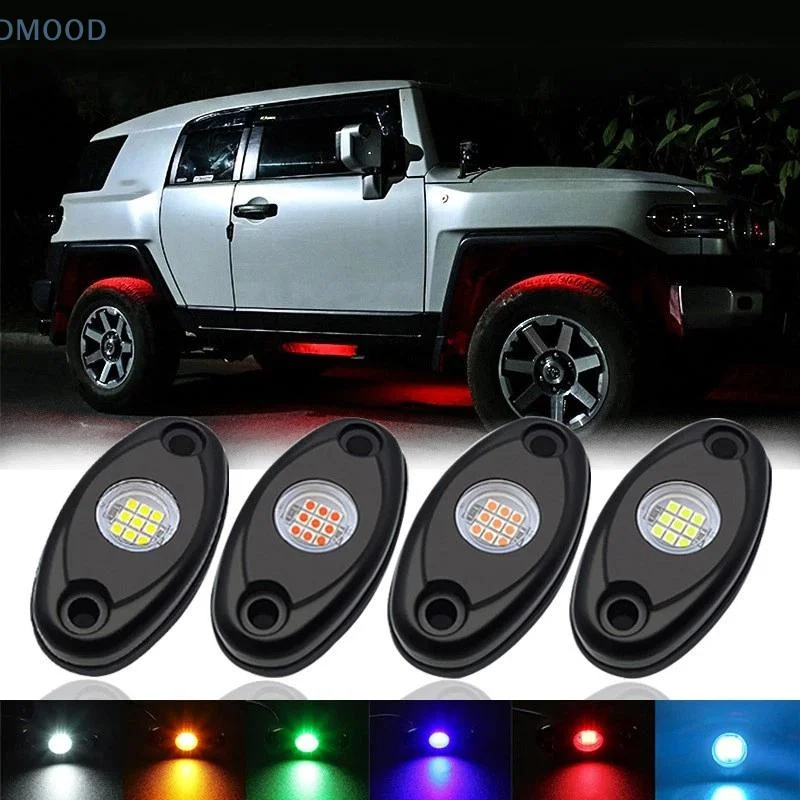 [CR]LED Car LED Rock Light RGB Exterior Atmosphere Light Car Bottom Lamp For Jeep Offroad Truck ATV UTV Underbody Boat Side