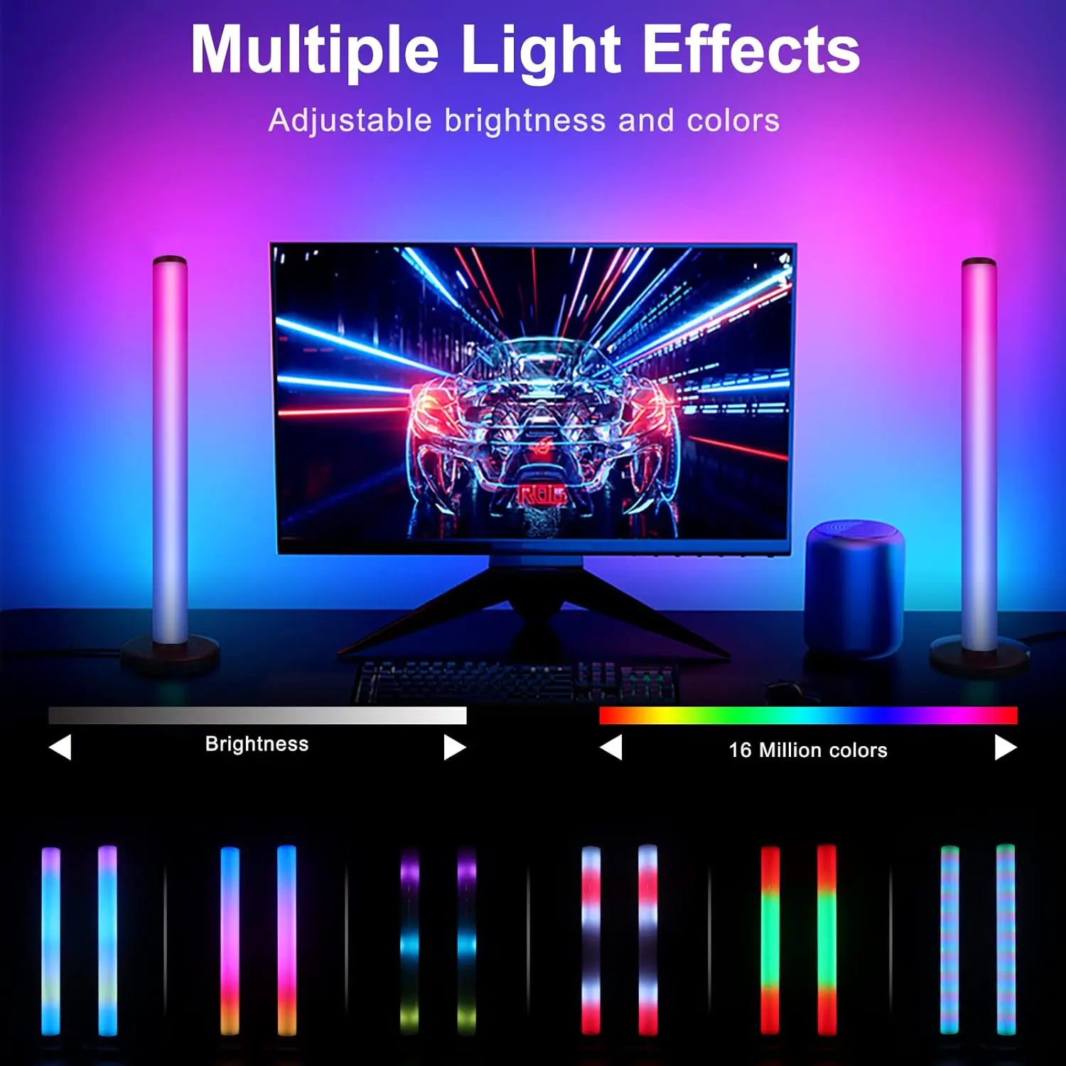 Oświetlenie inteligentne LED pasek zdalnego sterowania 360 ° RGB dla Bluetooth DIY muzyka Sync podświetlenie TV rytm Ambient Pickup lampki do gier