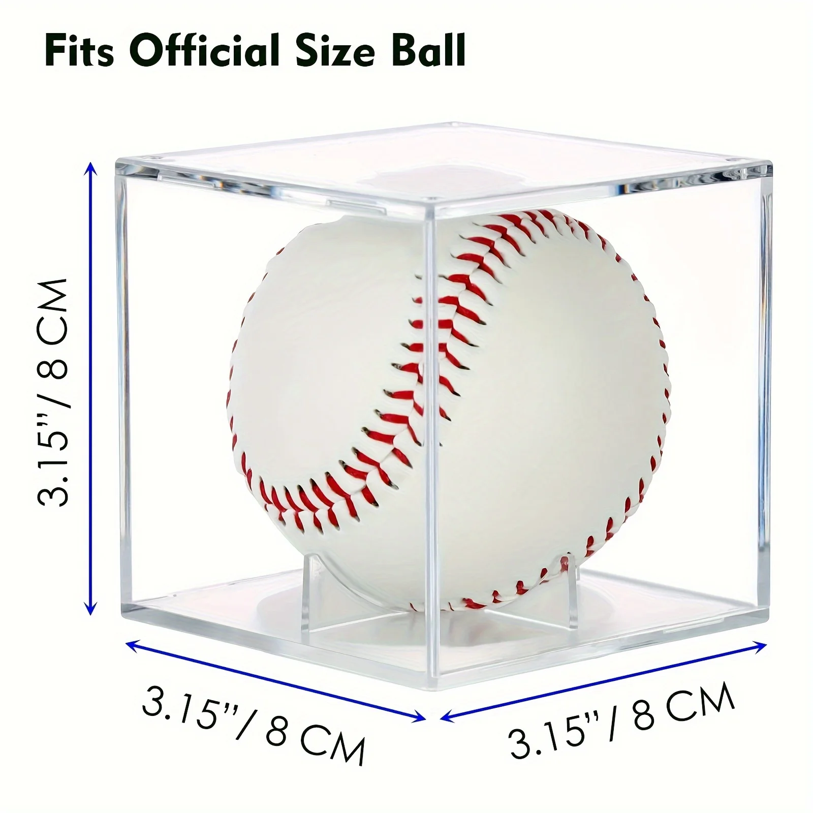 4 Pack Baseball Box Display Case,Fits Official Size Ball, Prevents UV Rays from Changing The Ball or Autograph Color